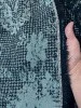 Твид костюмный КУПОН С УЗОРОМ бирюза 
