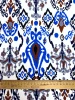 Штапель ИКАТ синий
