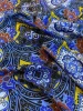Трикотаж ВОСТОЧНЫЙ ОРНАМЕНТ синий ткань