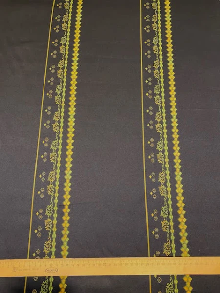 Креп ПОЛОСЫ С ОРНАМЕНТОМ