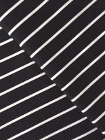 Хлопок ПОЛОСКА МОЛОЧНАЯ на черном