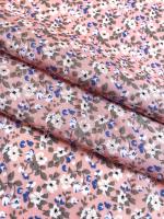 Штапель МЕЛКИЕ ЦВЕТОЧКИ фон персиковый