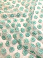 Кружевное полотно МЕЛКИЕ ЦВЕТОЧКИ бирюза Кружевное полотно МЕЛКИЕ ЦВЕТОЧКИ бирюза ткань