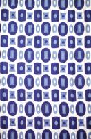 Креп плательно - блузочный КУБИКИ синий