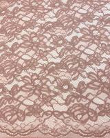 Кружевное полотно "Французские узоры" пыльная роза Кружевное полотно "Французские узоры" пыльная роза ткань