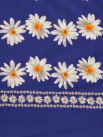 Джинс РОМАШКИ фон синий