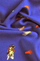 Креп плательный ДАМСКИЕ ШТУЧКИ синий