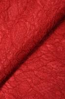 кружево на трик. сочный красный 1