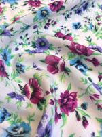 Вискоза АЛЬПИЙСКИЕ ЦВЕТОЧКИ бирюза