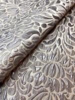 Жаккард УЗОР С ВЕНЗЕЛЯМИ стальной  Жаккард УЗОР С ВЕНЗЕЛЯМИ стальной ткань