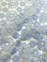 Кружевное полотно ЦВЕТОЧНОЕ АССОРТИ голубой Кружевное полотно ЦВЕТОЧНОЕ АССОРТИ голубой ткань