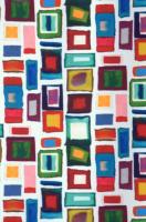 Креп плательно-костюмный АКВАРЕЛЬНЫЕ ФИГУРЫ белый