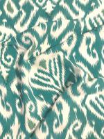 Штапель ИКАТ бирюза