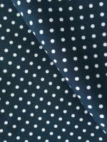 Штапель ГОРОШКИ БЕЛЫЕ на темно-синем