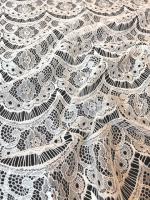 Кружевное полотно "Легкий бриз" молочный ткань