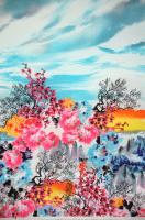 Креп плательно-блузочный ВОСТОЧНЫЙ САД