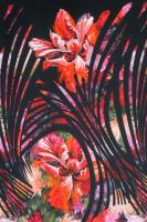 Трикотаж водолаз ИРИСЫ красные