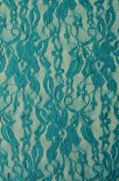 Кружево на сетке Бирюзовый узор яркая бирюза 1 Кружево на сетке Бирюзовый узор яркая бирюза 1