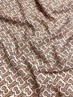 Креп - шифон МОНОГРАММА бежевый