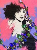 Органза ПАРИЖАНКА фон фуксия Органза ПАРИЖАНКА фон фуксия ткань