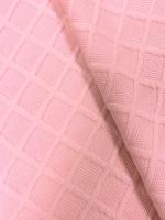 Трикотаж "Фигурная вафелька" розовый