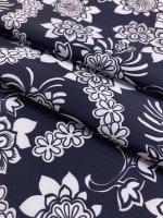 Курточная ткань ЦВЕТЫ Белые