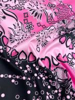 Хлопок компаньон СЕРДЕЧКИ фуксия