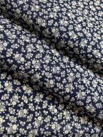 Штапель МЕЛКИЕ ЦВЕТОЧКИ фон черный