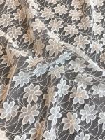 Гипюр "Мелкие цветочки" молочный Гипюр "Мелкие цветочки" молочный ткань
