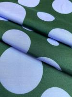 Вискоза КРУПНЫЙ ГОРОХ на зеленом