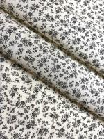 Штапель МЕЛКИЕ ЦВЕТОЧКИ фон сливочный