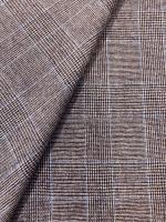 Шерсть костюмная КЛЕТКА коричневая ткани