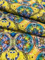 Трикотаж (милано) ВИНТАЖНЫЙ СТИЛЬ желтый полотно