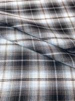 Сорочечная ткань КЛЕТКА серо-голубая