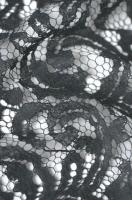 Кружевное полотно "Зимний узор" черный ткань