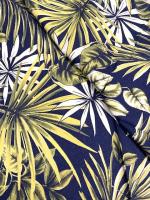 Лен ТРОПИКИ на синем