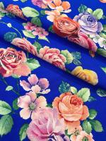 Штапель БУКЕТЫ РОЗ на васильковом