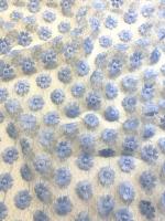 Кружевное полотно МЕЛКИЕ ЦВЕТОЧКИ голубой ткань