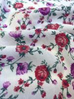Вискоза ЦВЕТЫ ПРОВАНСА красные