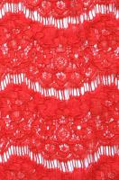 Кружевное полотно "Морской прибой" красный