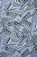 Бифлекс для купальников ГЕОМЕТРИЯ черно-белая