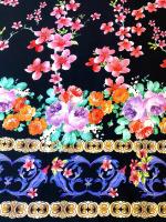 Штапель ИТАЛЬЯНСКАЯ ВЕСНА фон черный