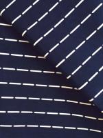 Хлопок ЛИНИИ ПУНКТИРНЫЕ на синем