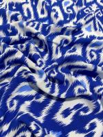 Штапель ИКАТ васильковый