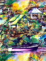 Штапель ЛЕТНИЙ ДОМИК сирень