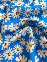 Штапель РОМАШКИ на голубом