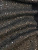 Лоден "Черный" с пайетками ткани