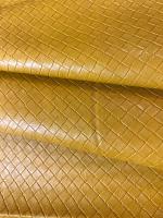 КОЖА искусственная ПЛЕТЕНКА горчица