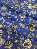 Шерсть плательная ЦВЕТОЧНЫЙ КОМПЛИМЕНТ васильковый ткани