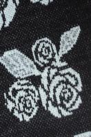 Трикотаж вязанный Зимние розый Черный